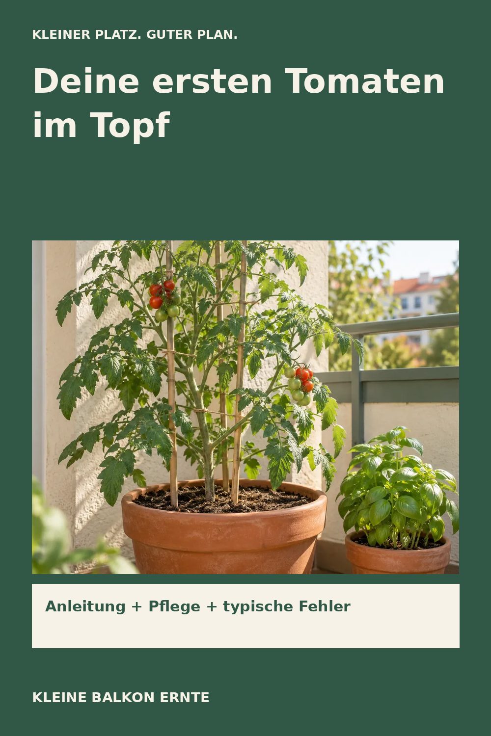 Pinterest-Grafik: Tomaten im Topf anbauen – Variante 2